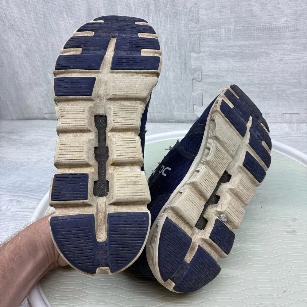 On Cloud 6 Running Shoes Mens 9.5 Blue Mesh CloudTec Sneakers 19.4010